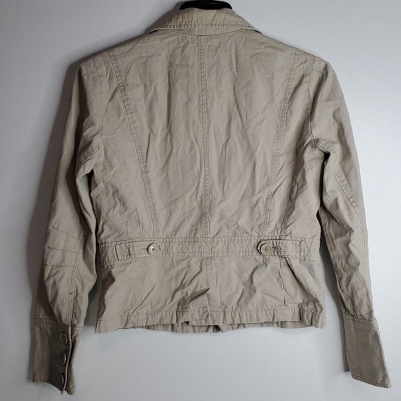 American Eagle Cotton Khaki Button Up Jacket Med - Picture 6 of 9